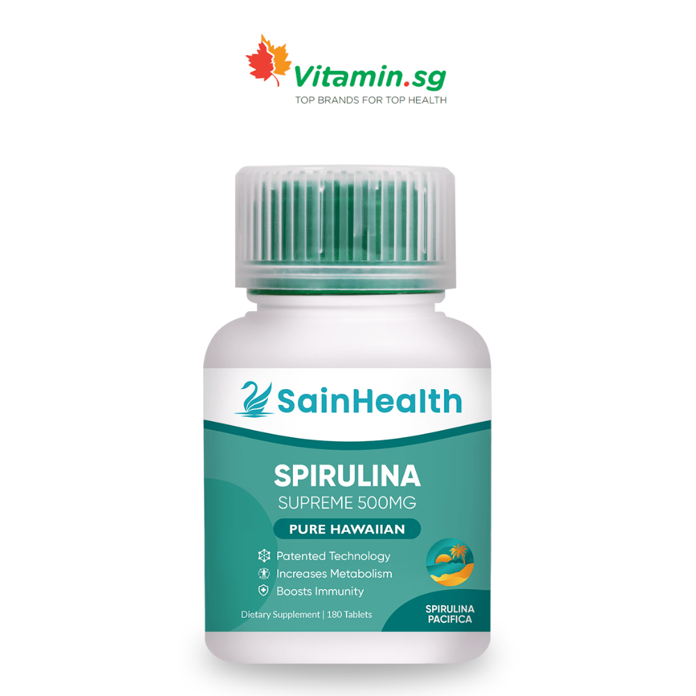 Sprulena SainHealth Spirulina Supreme 500mg, 180 tabs | Vitamin SG