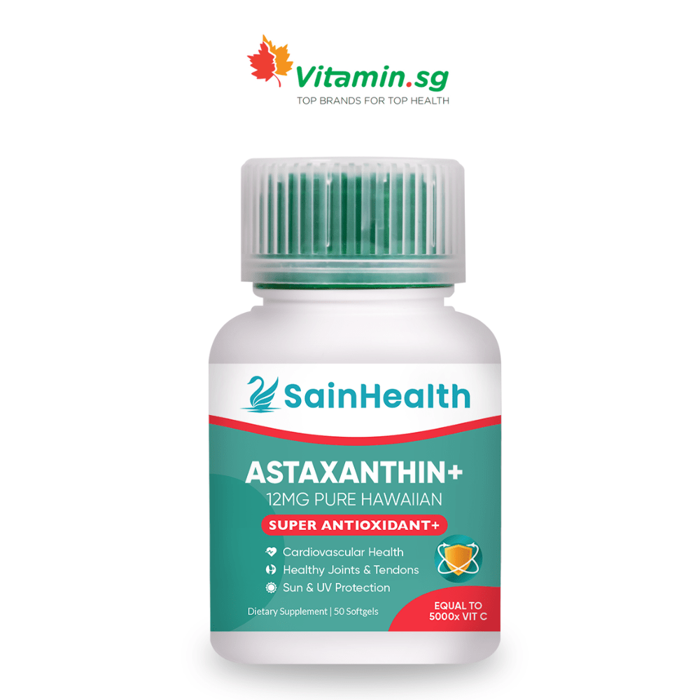 Sainhealth Astaxanthin 12mg Pure Hawaiian 50 Softgels Vitamin Sg 