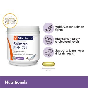 VitaHealth Salmon Fish Oil, 150 sgls
