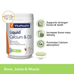 VitaHealth Liquid Calcium & D3, 240 sgls